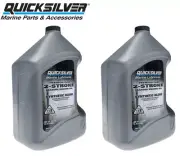 2x MERCURY 2-Stroke SYNTHETIC Blend Outboard Marine Engine Oil Gallon 858027Q01