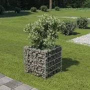 Raised Garden Bed, Elevated Planter Box Plant Container Gabion Galvanised Steel 50x50x50 cm