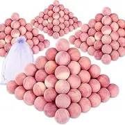 128 Pack, Natural Fresh Cedar Balls for Clothes Storage and Drawers, Aromatic Red Cedar Balls X 128 pcs
