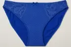 E et D s60010 Bikini Briefs Floral Lace Trim Diamond Mesh Soft Stretch Lingerie