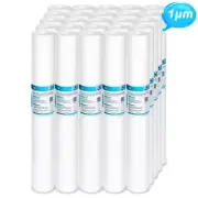 25 Pack 1 Micron 20"x2.5" Fine Sediment Water Filter Whole House RO Replacement