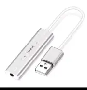 HIFI MAGIC VOICE 7.1 CH 2-in-1 USB External Sound Card Works with Phone Headset