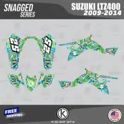 Graphics Kit for SUZUKI LTZ400 (2009-2014) (16 MIL) Snagged - Green Blue