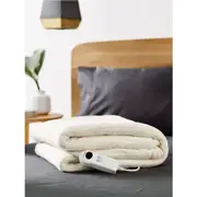 Linen House Plush Electric Polyester Heated Throw/Blanket 120x160cm Cream