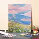 油畫-風景diy數字油畫兒童手工手繪涂色丙烯彩繪裝飾畫清新夏日高顏值