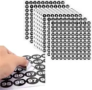 10pcs Number Stickers,1 to 100 Vinyl Consecutive Number Stickers,0.4 Inch Small Self-Adhesive NumberLabels Waterproof Inventory Stickers Decal for Sorting,Lockers,Organizing,Office&School Supplies