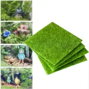 4 Pcs Turf Moss Craft Lawn Landscape Carpet Artificial Moss Mat