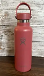 Hydro Flask 18 oz. Standard Mouth Flex Cap Bottle Brick Red Color NEW!!