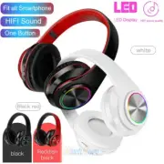 Noise Cancelling Bluetooth Headphones Wireless LED Headset Stereo Earphones Mic