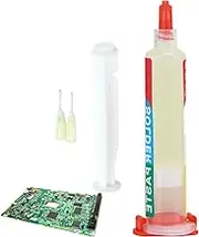 Soldering Flux for Electronics, 10ml Electronics Soldering Paste with Strong Adhesion, Solder Paste Syringe for Telephones, Circuit Boards, Televisions, Sensor, Metal Casing, Motors Novent