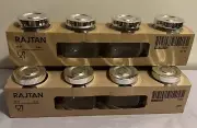 IKEA RAJTAN Clear Glass Spice Jars Silver Lids 3 Sets of 4 5oz New 12 Total NEW