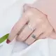 s925純銀潮流羽毛鋯石戒指女韓國個性簡約氣質森系食指尾戒指環1入