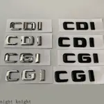 改裝字母 CGI CDI 後備箱標誌徽章 ABS 塑料汽車後貼紙適用於梅賽德斯奔馳 W211 SLS W203 W204