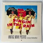 Vintage Movie Posters 2025 Calendar with Casablanca, Singing In The Rain & More