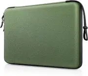 [FINPAC] 14-inch Hard Laptop Sleeve Case Compatible with Acer Chromebook Lenovo, HP, Dell, Acer Laptop Notebook Ultrabook, Water-Resistant Shockproof Computer Bag, Olive