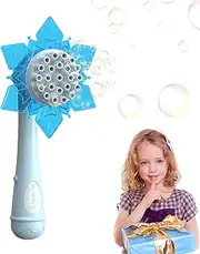 Automatic Bubble Machine - Cartoon Bubble Maker Toy with Fan,Battery Powered Handheld Wand, Portable Blasting Game, Removable Cooling Blower for Boys Girls Aged 3 and Up