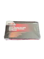40 Pieces 1/4-Inch & 3/8-Inch Drive Socket Set with 72 Tooth Reversible Ratchet