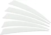 uxcell Arrows Vanes 50 Pack 5 Inch Arrow Turkey Feather Fletch Left Wing Fletching White for DIY Target Shooting