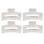 4PK Annabel Trends Tamed Hair Claw Clamp Women's Accessory 8.5cm Pearl Confetti