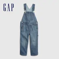 在飛比找蝦皮商城優惠-Gap 男幼童裝 時尚水洗直筒型牛仔吊帶褲-水洗藍(6230