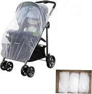 ifundom White Stroller Net Baby Infant Stroller Mesh Cover Universal Size Insect Barrier