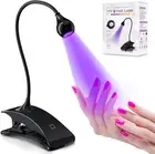 UV Nail Lamp 3W Rechargeable Gooseneck UV Light for Gel Nails Touch Flash Cure L