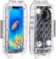 PULUZ 40m / 130ft Smartphone Waterproof Case for Huawei Mate 20 Pro Deep Sea Diving Case Support Shockproof Snowproof Dirtproof IP68 Protective Underwater Housing (Transparent for Huawei Mate 20 Pro)