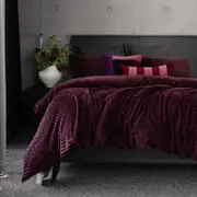 Channel Quilt Cover Set Plum King