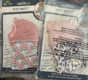 Set Of 2 Itzy Ritzy Mitt Silicone Teether fits on baby's hand NEW NIP Food Grade