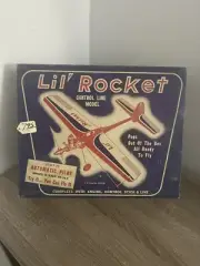 RARE VINTAGE CONTROL LINE PLANE KIT "LIL ROCKET" VICTOR STANZEL & CO. 15" Wing