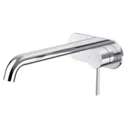 Caroma Liano II Wall Basin / Bath 210mm Mixer - Rounded Cover Plate -(Body & Trim) - Lead Free Chrome 96353C6AF