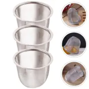3 Pcs Tea Partition Filter Loose Steel Strainer Leaf Teapot Infuser