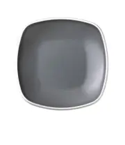 Yanco China DI-108 Discover Grey Melamine 8" x 8" Square Plate - 4 Doz