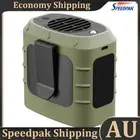 USB Waist Hanging Fan Built-in Flashlight 3-gear Bladeless 8000mAh ( Green) AU