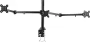 VIVO Triple 23 to 32 inch LED LCD Computer Monitor Desk Mount VESA Stand, Heavy Duty Fully Adjustable Tilt, Swivel, and Rotation, Fits 3 Screens, Black, STAND-V103