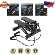 400 lbs Capacity Mini Stepper: Resistance Bands & High-Def Display Included