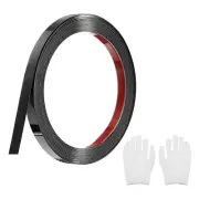 Mirrored Black Peel Stick Wall Molding Trim with Glove,0.4 Inch x 16.4 Feet