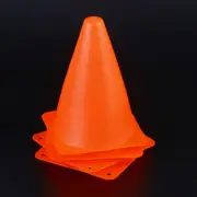 6 PCS 18cm Soccer Training Cones Orange for Football Rugby Outdoor Use