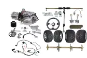 810mm Go Kart Rear Axle Kit 5" Wheels + 125CC Engine Motor ATV Drift Mini Bike