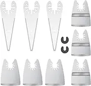 9pcs Oscillating Scraper Blades for Caulk Adhesive sealant Removal, Universal Multi Tool Quick Release, 3pcs Rigid Scraper, 3pcs Flexible Scraper, 3pcs Tapered Scraper