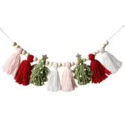 Tassel Garland Tassel Banner Christmas Home Decor Tassel Wall Hanging with