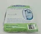 Laundry Essentials Pop-Up Collapsible Mesh Laundry Hamper White/Black Trim NEW