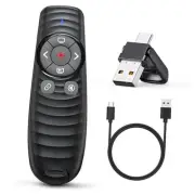Presentation Clicker Wireless Presenter Remote Clicker USB C+USB A Rechargeable