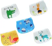 GLSTOY 5pcs Baby Burp Cloths for Back Lightweight Cotton Sweat Absorbent Towels Beach Towel for Boys and Girls Infants and Toddlers