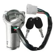 Fiat Panda Ducato Citroen C25 Peugeot J5 Ignition Lock Barrel Switch 4479518 with Pair of Keys Silver Black
