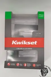 Kwikset 154 HFL SQT 514 Halifax Lever Passage square Iron Black hall and closet