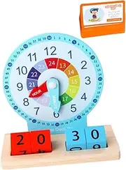 TOYANDONA 1 Set Wooden Clock Educational for Recognition Clock with Design for Preschool Learning and Parent Interaction and Engaging Teaching Tool