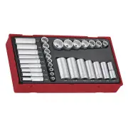 Teng TTAF3212 - Socket Set 1/4 & 3/8" Drive 12-Point AF