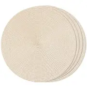 FunWheat Round Braided Placemats Set of 4 Table Mats for Dining Tables Woven ...
