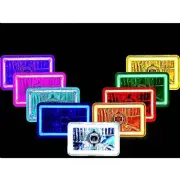 SINGLE 4X6 LED COB Color Change Halo Crystal Headlight Light Bulb Headlamp (for: Renault)
